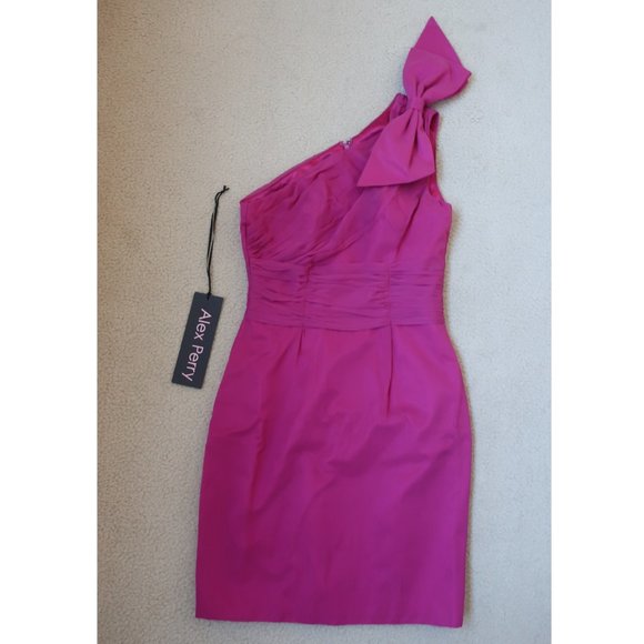 Alex Perry Dresses & Skirts - ALEX PERRY PINK SILK BOW DRESS 'SUZIE' [BARBIE CORE]